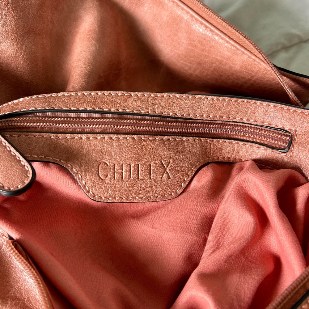 Chillx by Le Miel flap top, zip top backpack in blush - Picture 6 of 10